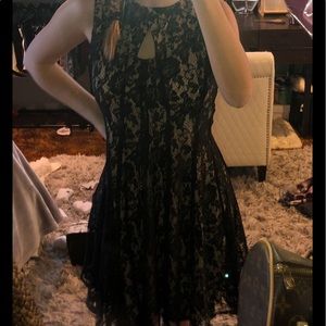 black lace dress